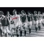 Football Autographed Alex Stepney Photo, A Superb Image Depicting Manchester United Players