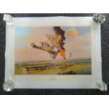 Balloon Busters Great War signed WW2 Robert Taylor print. 34 x 23 inches. Numbered 30/600.Flying a
