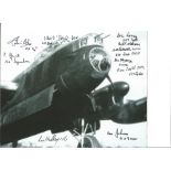 Lancaster 10 x 8 photo has been signed by the following 10 Bomber Command Veterans