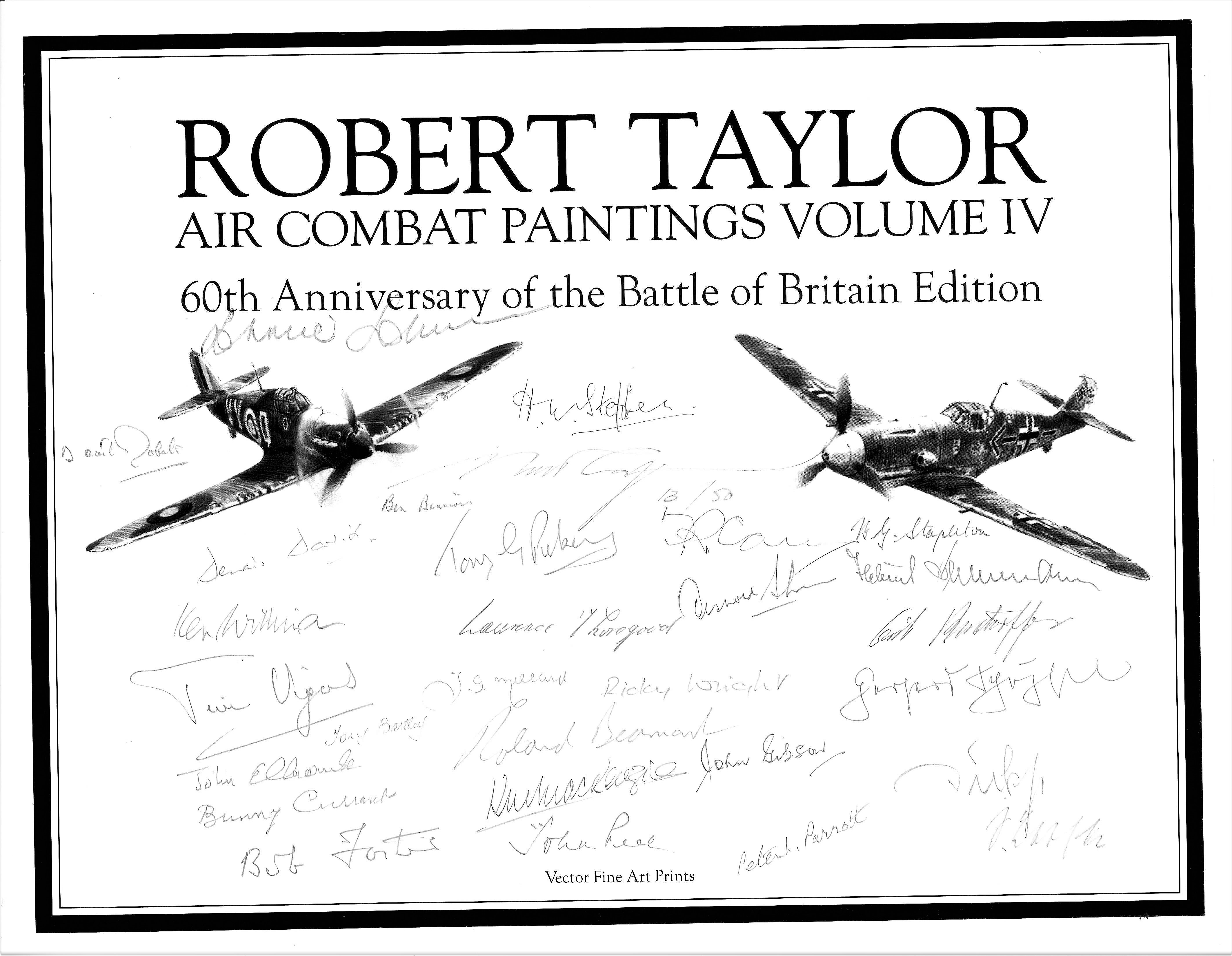 WW2 Multiple signed Robert Taylor Air Combat Paintings Volume IV ...