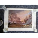 John Howard signed 16 x 20 print Pegasus Bridge D-Day from the artist John Sellars, Image of