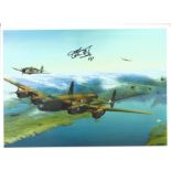 WW2 617 Sqn Tirpitz Raiders collection 12 x 8 colour print of Bergen Incident signed by Colin