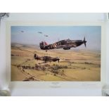 Moral Support Peter Townsend WW2 signed WW2 Robert Taylor print. 25 x 20 inches. Published in