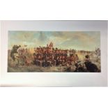 Historical Military print 21x34 titled Quatre Bras 1815 by the artist Lady Elizabeth Thompson