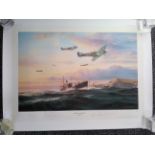 Return of the few WW2 multiple signed WW2 Robert Taylor print. 27 x 20 inches. Numbered 367/1000.