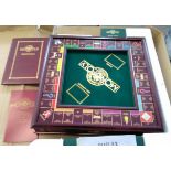 Monopoly The Franklin Mint Collector's Edition, Beautiful black wood cabinet with burled veneer