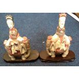 Mid-18th Century pair of Ivory carved figures on elephants