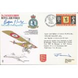 Lord Balfour of Inchrye Great War Fighter Ace and Wg Cdr J H Harris signed No 201 Squadron of the