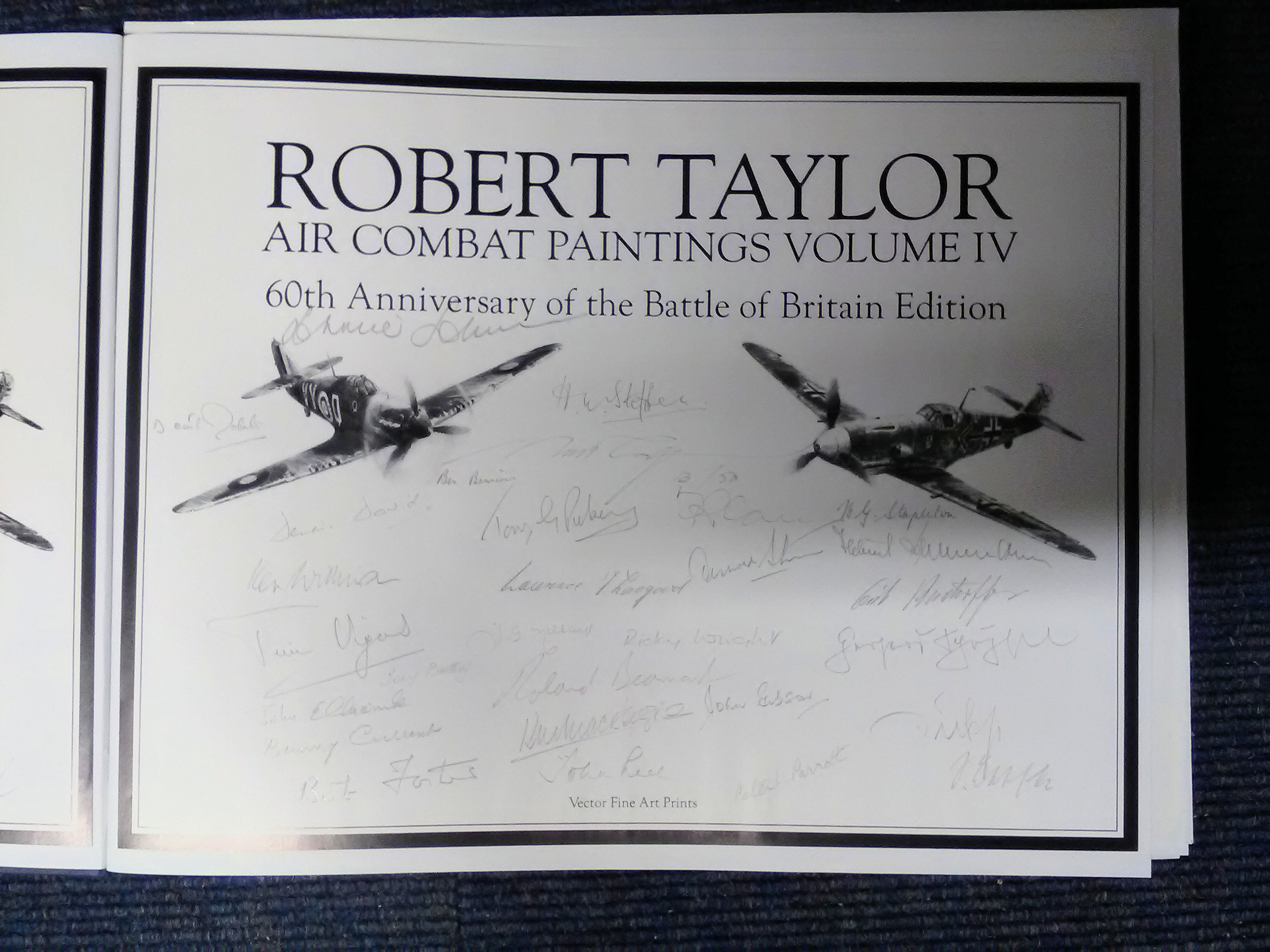 WW2 Multiple signed Robert Taylor Air Combat Paintings Volume IV ...