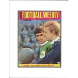 Football Denis Law signed 15x13 mounted Football Weekly colour magazine cover. Denis Law CBE born 24