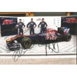 Motor Racing Red Bull Toro Rosso 2011 12x8 colour photo signed by Buemi, Ricardo and