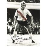 Football Alan Hudson 16x12 signed colour enhanced photo pictured during his playing days with