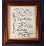 Boxing 15x13 frame and mounted signature piece signed by 15 legends of the fight game include