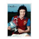 Football John Gidman 16x12 signed colour photo pictured with the League Cup trophy during his time