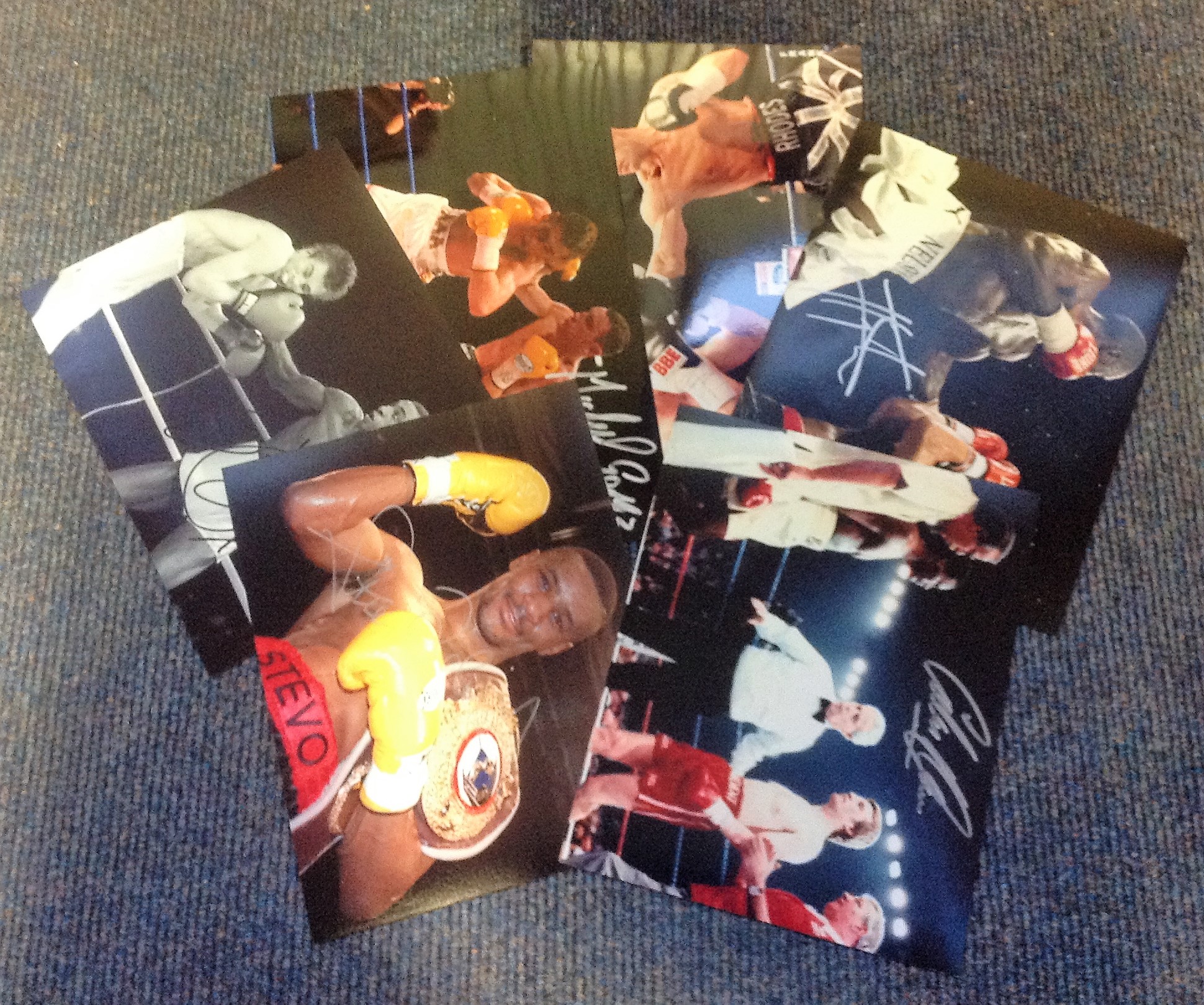 Boxing collection 6 fantastic signed 10x8 assorted photos from some well-known British fighters such