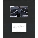 Football Peter McParland 12x10 mounted signature piece includes black and white photo and signed