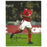 Football Jermain Defoe Signed England 8x10 Photo. Good Condition. All autographs are genuine hand