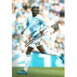 Football Emmanuel Adebayor 12x8 signed colour photo pictured in action for Manchester City. Good