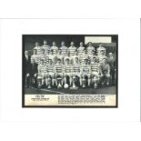 Football Celtic F. C 1965-66 12x16 mounted black and white team photo signed by legends such as