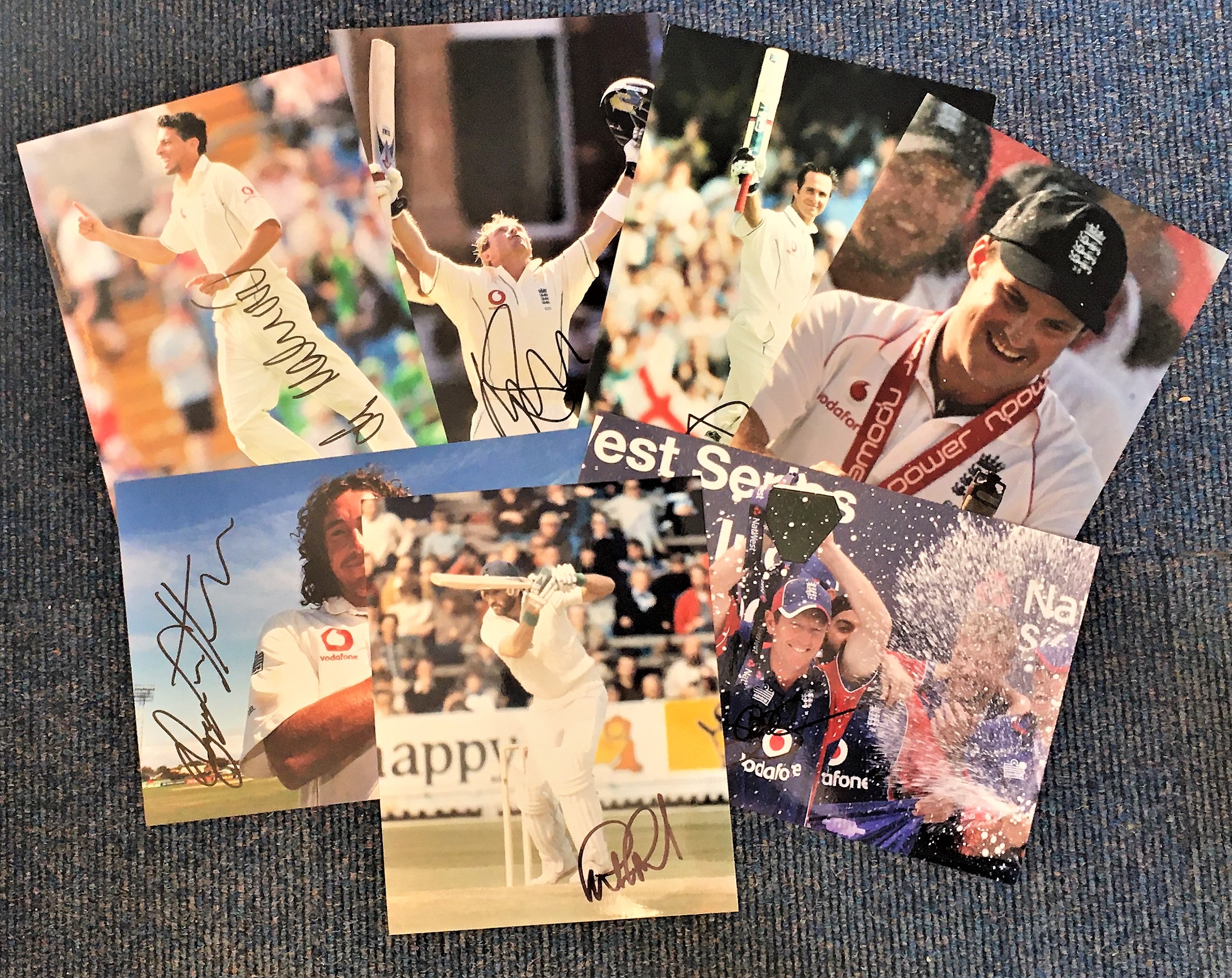 Cricket collection 7, 10x8 signed colour photos by England internationals from the last 30 years