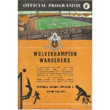 Football Vintage programme Wolverhampton Wanderers v Everton First Division Molineux Wolverhampton