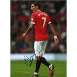 Football Angel Di Maria 16x12 signed colour photo pictured in action for Manchester United. Good