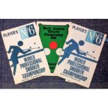 Billiards and Snooker collection three programmes includes two 1970 World Professional snooker