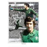 Football Peter Bonetti signed 16x12 colour enhanced montage photo of the Chelsea and England