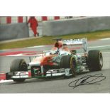 Motor Racing Adrian Sutil 12x8 signed colour photo pictured driving for Force India in 2013. Good