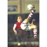 Football David Platt 8x12 signed colour photo pictured in action for Arsenal F. C. Good Condition.