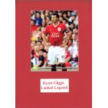 Football Ryan Giggs signed 18x12 mounted colour photo. Ryan Joseph Giggs OBE born Wilson; born 29