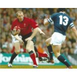 Rugby Gareth Thomas 8x10 signed colour photo pictured in action for Wales against Scotland in the