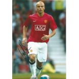 Football Wes Brown 8x12 signed colour photo pictured in action for Manchester United. Good