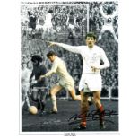 Football Norman Hunter 16x12 signed colour enhanced montage photo pictured during his playing days