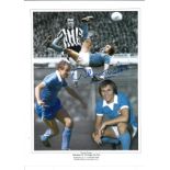 Football Dennis Tueart 16x12 signed colour montage photo pictured during his time with Manchester