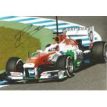 Motor Racing Paul Di Resta 12x8 signed colour photo pictured driving for Force India in 2013. Good