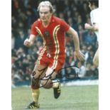 Football Terry Yorath Signed Wales 8x10 Photo. Good Condition. All autographs are genuine hand