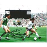 Football Chris Waddle 8x10 signed colour photo pictured in action for England. Good Condition. All