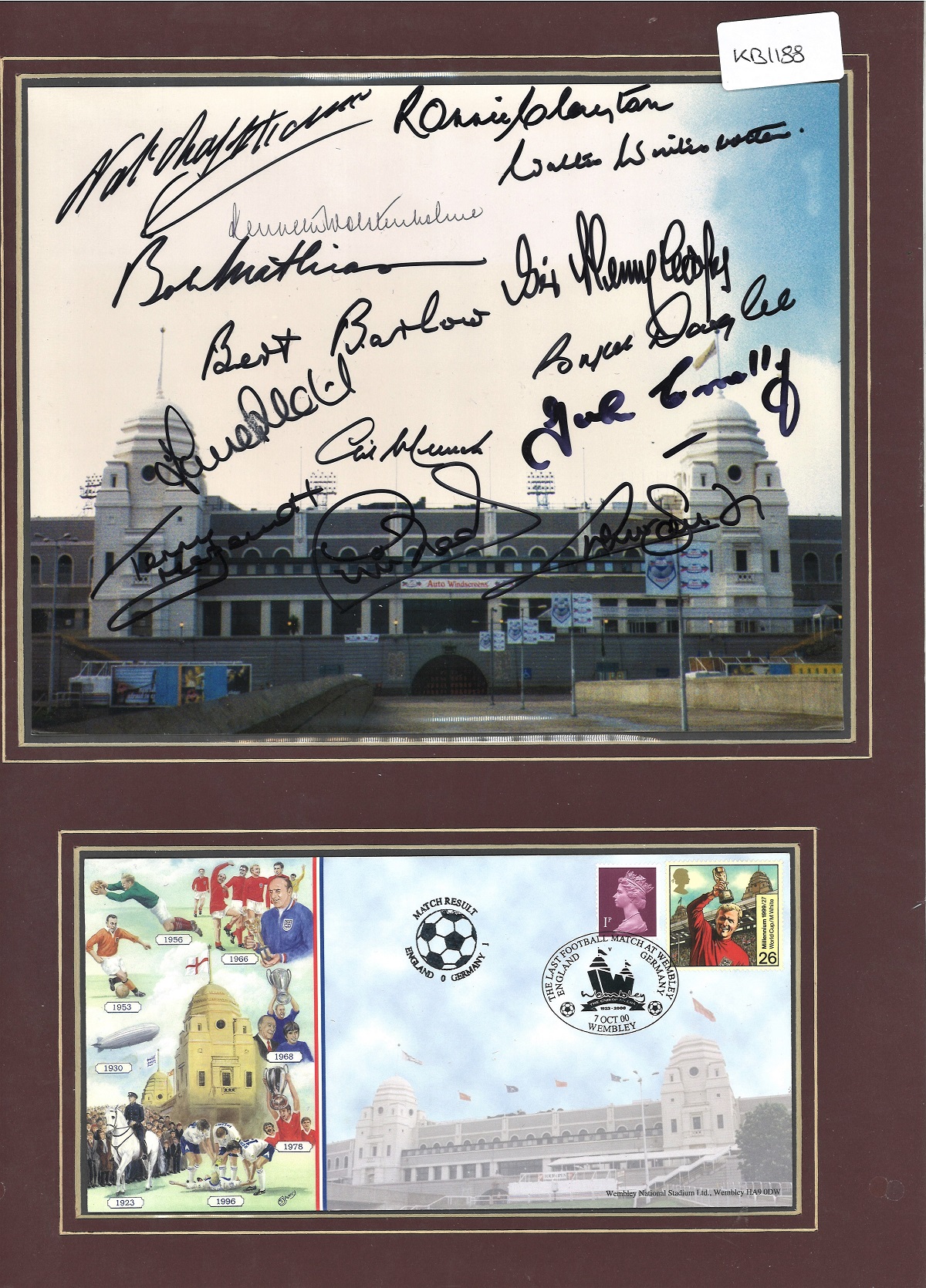 Wembley Heroes 16x12 mounted signature piece includes 14 signatures from some of the greatest