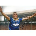 Football Vinnie Jones Signed Wimbledon 8x12 Photo. Good Condition. All autographs are genuine hand