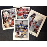 Rugby League legends collection 3 superb 16x12 colour photos signed three of Great Britains finest