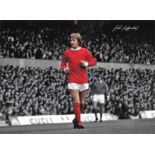Football John Fitzpatrick 12x16 signed colour enhanced photo pictured in action for Manchester