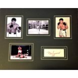 Boxing Muhammad Ali 16x20 mounted signature piece includes signed album page and four stunning