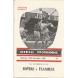 Football Vintage programme Doncaster Rovers v Tranmere FA Cup 2nd round 24th November 1962. Good