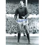 Football Pat Dunne 16x12 signed black and white photo pictured during his playing days with
