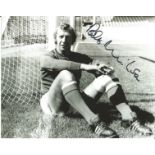 Football Bob Wilson 8x10 signed black and white photo pictured during his playing days with