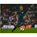 Football Jack Cork signed 10x8 colour photo pictured in action for England. Jack Frank Porteous Cork