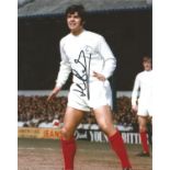 Football Peter Lorimer Signed Leeds 8x10 Photo. Good Condition. All autographs are genuine hand