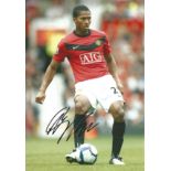 Football Antonio Valencia 12x8 signed colour photo pictured in action for Manchester United. Good