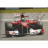 Motor Racing Felipe Massa 12x8 signed colour photo pictured driving for Ferrari in 2011. Good